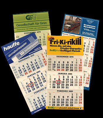 From the Shipping Calendar from Bremen to a Range of Promotional Calendars Successful in the whole world